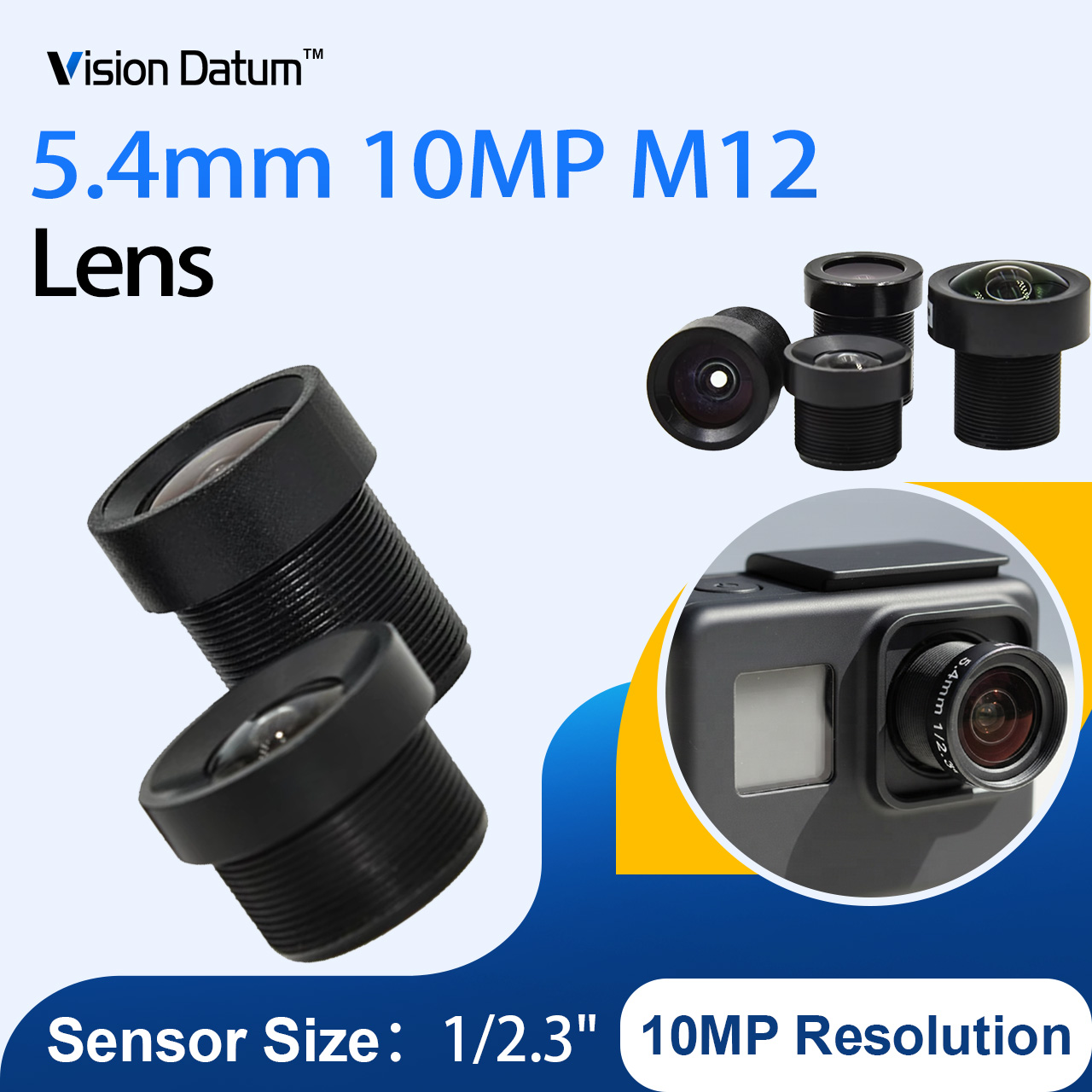 Drone Gimbal For Gopro - Lente Rectilínea Gran Angular de 5.4mm